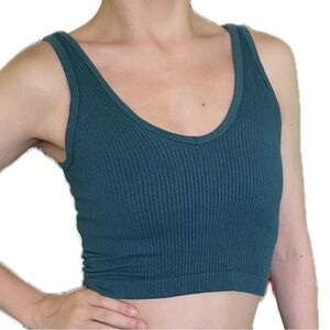 Donated to victims LA wildfires Urban Outfitters Teal crop tank